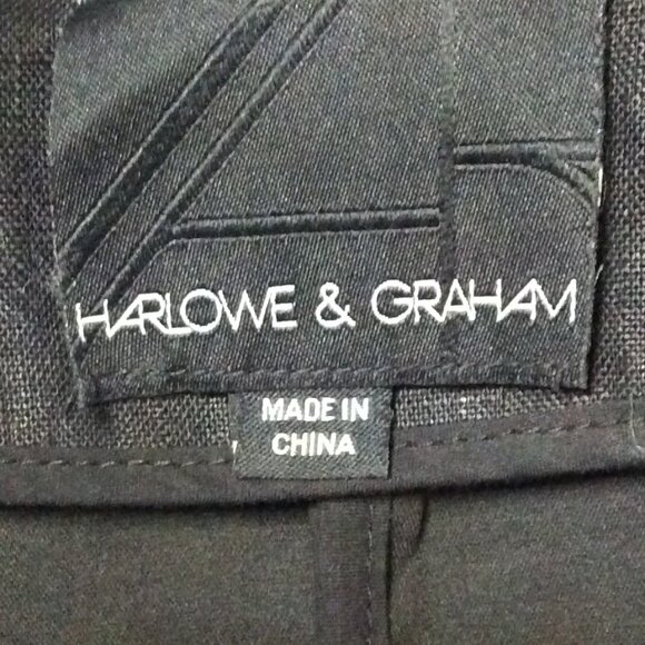 Harlowe & Graham black linen crop jacket with beaded shoulder, like new! - Picture 13 of 15
